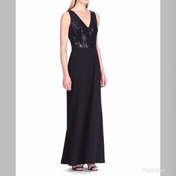 NWT Ralph Lauren Women’s Sequins Jersey Gown Dress - Picture 3 of 5